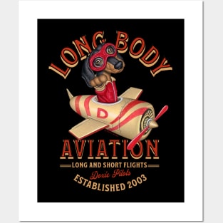 Dachshund Longbody Aviation Posters and Art